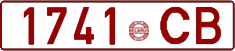 License plate Belarus, Cars (1992)