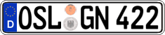German license plate, Regular plates