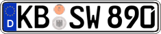 German license plate, Regular plates