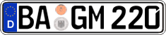 German license plate, Regular plates