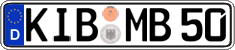 German license plate, Regular plates