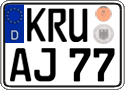 German license plate, Regular plates