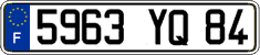 French license plate, FNI