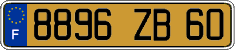 French license plate, FNI