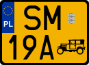 License plates of Poland, Oldtimers
