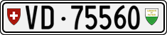 License plate of Switzerland, Cars