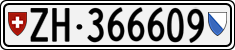 License plate of Switzerland, Cars