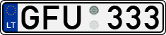 License plate of Lithuania, Cars