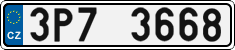 License plate of the Czech Republic, Cars (2001)