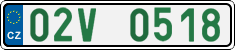 License plate of the Czech Republic, Oldtimers (2001)
