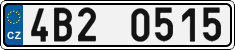 License plate of the Czech Republic, Cars (2001)