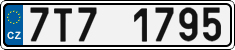 License plate of the Czech Republic, Cars (2001)