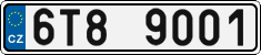 License plate of the Czech Republic, Cars (2001)