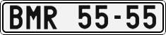License plate of the Czech Republic, Cars (1960)