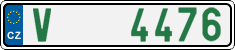 License plate of the Czech Republic, Oldtimers (2001)