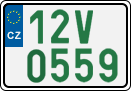 License plate of the Czech Republic, Oldtimers (2001)
