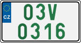 License plate of the Czech Republic, Oldtimers (2001)