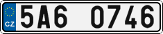 License plate of the Czech Republic, Cars (2001)