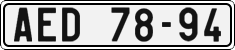 License plate of the Czech Republic, Cars (1960)