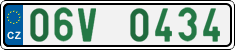License plate of the Czech Republic, Oldtimers (2001)