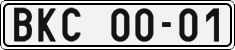 License plate of the Czech Republic, Cars (1960)
