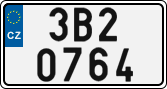 License plate of the Czech Republic, Cars (2001)