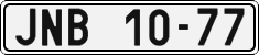 License plate of the Czech Republic, Cars (1960)