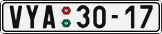 License plate of the Czech Republic, Cars (1960)