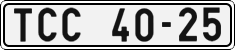 License plate of the Czech Republic, Cars (1960)