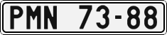 License plate of the Czech Republic, Cars (1960)