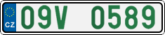 License plate of the Czech Republic, Oldtimers (2001)