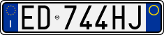 License plate of Italy, Cars (1994 year series)