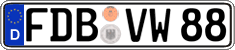 German license plate, Regular plates
