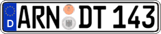German license plate, Regular plates