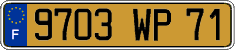 French license plate, FNI