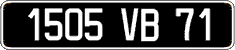 French license plate, FNI