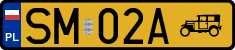 License plates of Poland, Oldtimers