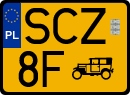 License plates of Poland, Oldtimers