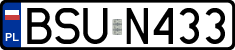 License plates of Poland, Regular car plates