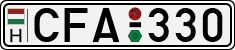 license plates of Hungary, Cars (1990)