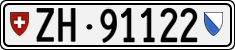 License plate of Switzerland, Cars