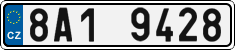License plate of the Czech Republic, Cars (2001)