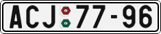 License plate of the Czech Republic, Cars (1960)