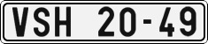 License plate of the Czech Republic, Cars (1960)