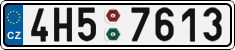 License plate of the Czech Republic, Cars (2001)