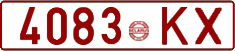 License plate Belarus, Cars (1992)