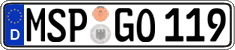 German license plate, Regular plates