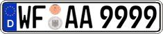 German license plate, Regular plates