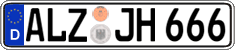German license plate, Regular plates
