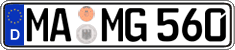 German license plate, Regular plates